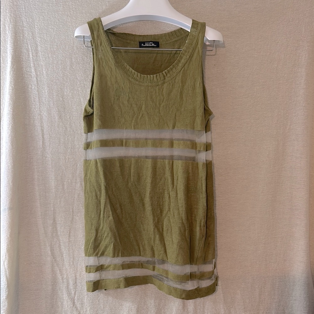 Issey Miyake Permanente Mesh Striped Top